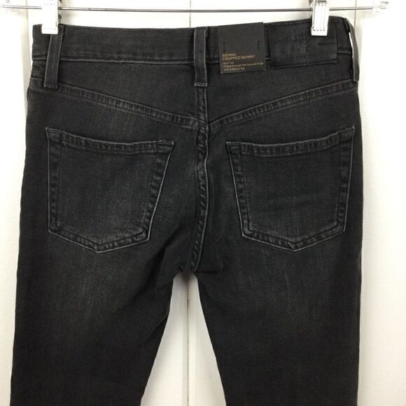 Frye Sienna Skinny Jean NWT Black Distressed Cropped Denim, Size 25 - Picture 12 of 14